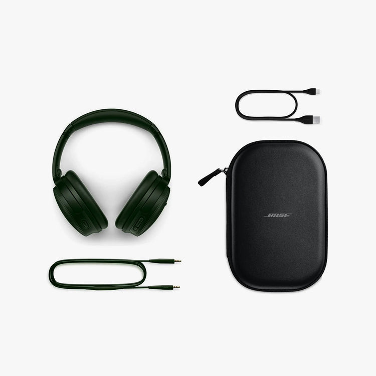 Bose QuietComfort Bluetooth Headphones, Wireless Headphones, Over Ear Noise Cancelling Headphones with Mic, Up To 24 Hours of Battery Life, Cypress Green - Limited Edition Color