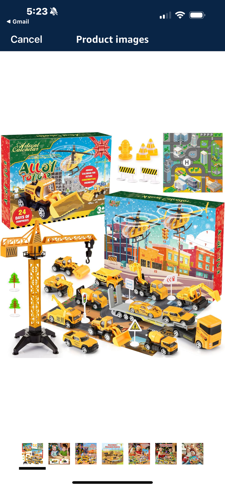 Christmas Advent Calendar for Kids Boys, Toys for 3-8 Year Old Boys Girls 24 Days Countdown Calendar with Alloy Construction Engineering Vehicle Toy Sets Xmas Gifts Stocking Stuffer for Boys Ages 3-8