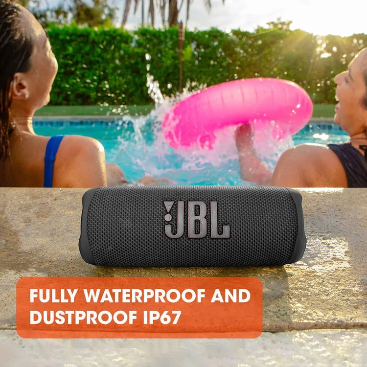 JBL Flip 6 Portable Waterproof Bluetooth Speaker, Red And Black