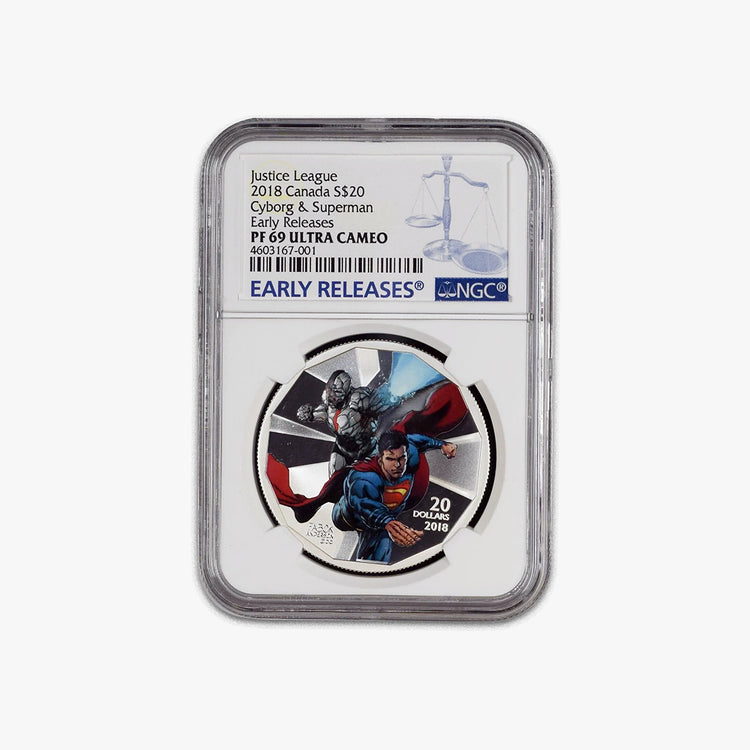 Justice League Cyborg & Superman 2018 Canada $20 Silver Coin NGC 69 Ultra Cameo