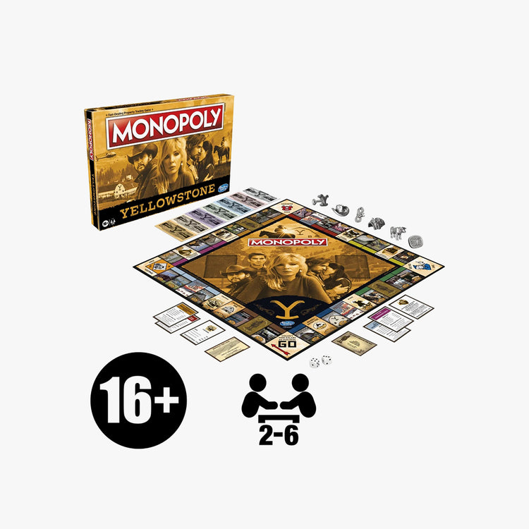 Monopoly: Yellowstone Edition Board Game for Teens and Adults Ages 16 and Up.