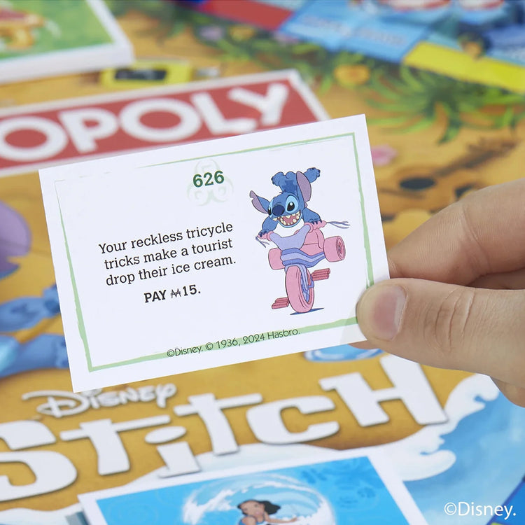 Monopoly Disney Stitch Edition Board Game, Officially Licensed Disney Game, Kids Games for Ages 8+