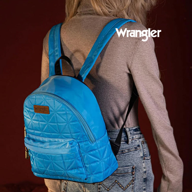 Montana West × Wrangler Backpack Purse for Women Quilted Backpack for Casual Travel Trip.