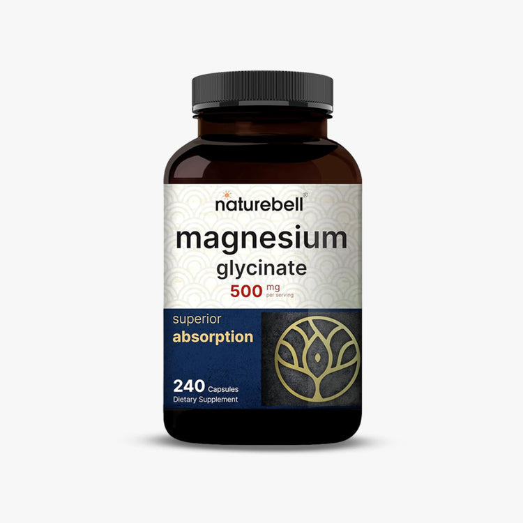 NatureBell Magnesium Glycinate Capsules 500mg | 240 CounT