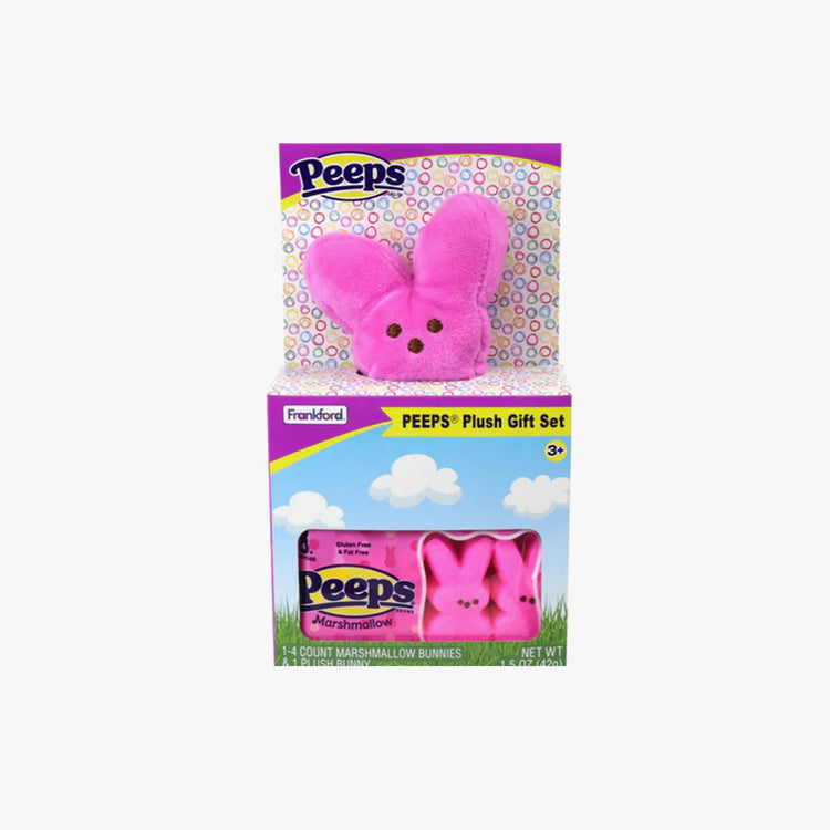 PEEPS House Bunny Plush Gift Set Choice of Pink and Blue.