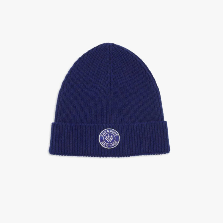 Rag & Bone Charlie Beanie Blue. One Size.