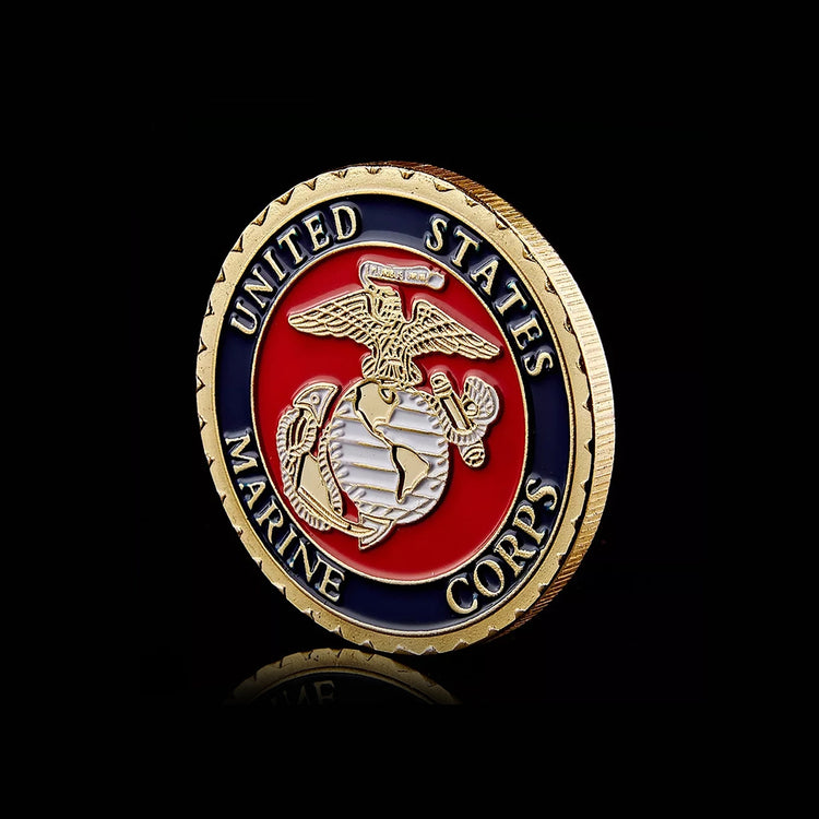 US Marine Corps Vietnam War Military Gold Challenge Coin USA Souvenir