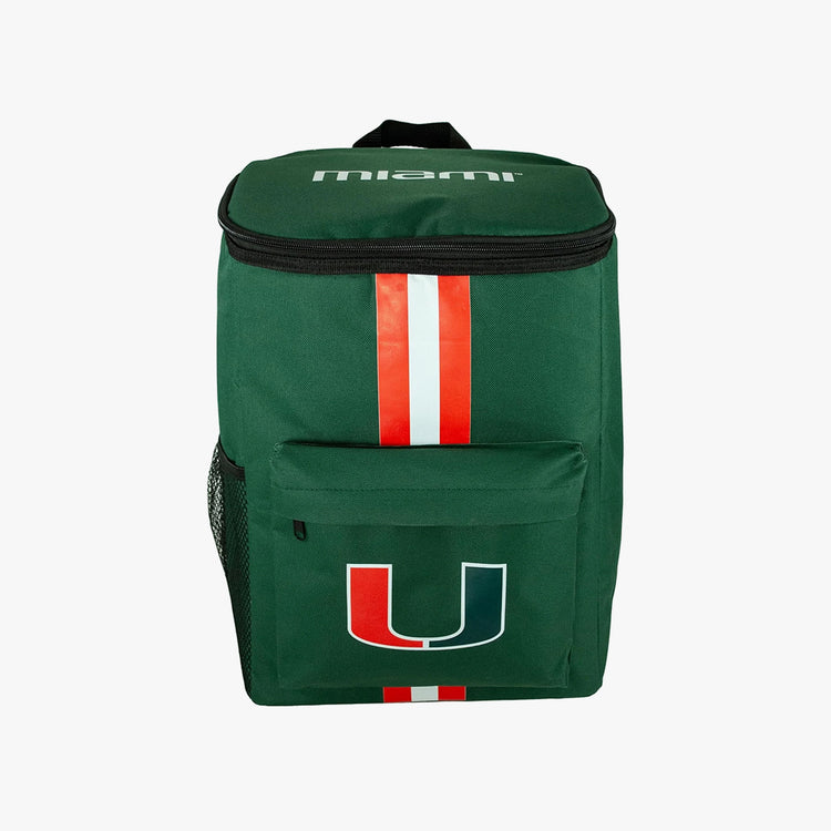 University of Miami Canes Cooler Backpack – Portable Soft Sided Ice Chest – Insulated Bag Holds 36 Cans - Acc Football Gear – Show Your Team Spirit with Officially Licensed Fan Gear.