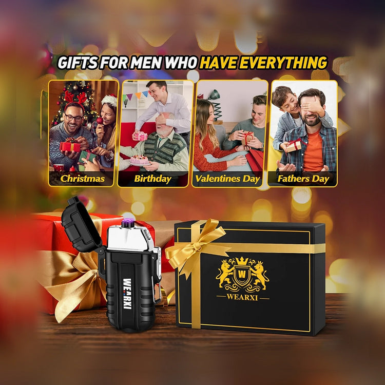 WEARXI Stocking Stuffers Gifts for Men, Electric Lighter, Mens Gifts for Christmas, Mens Stocking Stuffers for Adults, Dad Gifts for Men Who Have Everything, Cool Gadgets for Men, Camping Essentials