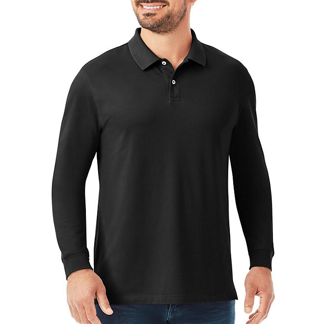 Member's Mark Men's Long Sleeve Stretch Pique Polo