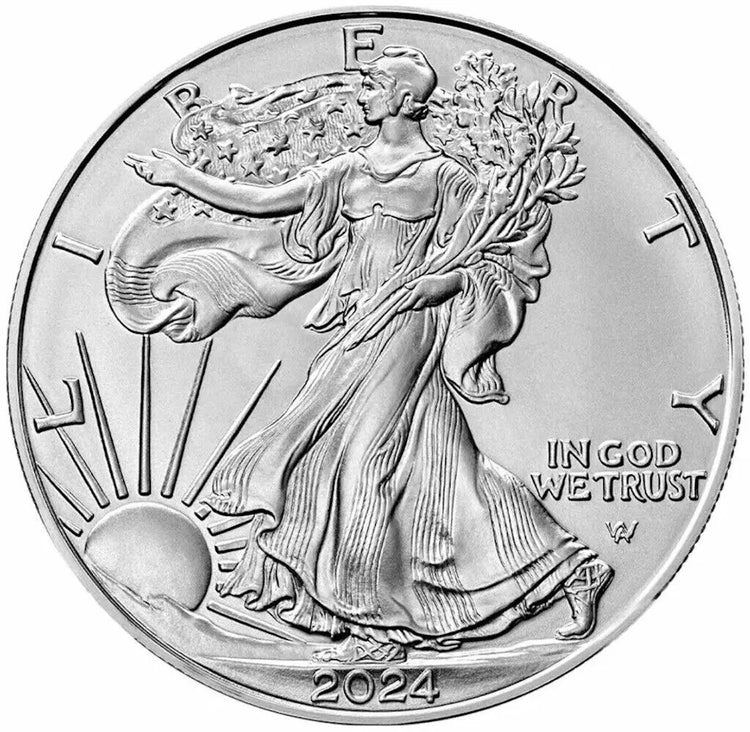 2024 1 ounce Silver Eagle Coin w/ Walking Liberty design