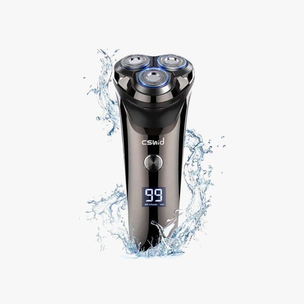 4D Electric Shaver for Men, IPX7 Waterproof Electric Razor Dry Wet Rotary Face Shaver Rechargeable Cordless Travel Beard Trimmer w/ LED Display & Charging Stand & Pop Up Trimmer for Dad Husband