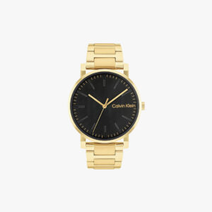 Calvin Klein Men's Quartz Stainless Steel Case and Link Bracelet Watch, Color: Gold Plated (Model: 25200257)