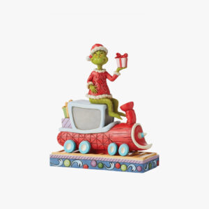 Enesco Dr. Seuss Grinch by Jim Shore Santa Grinch Gnome Folded Hands Figurine, Resin Hand Painted Crafted Collectible Christmas Figurines Home Decor Sculpture Shelf Statue Gift, 6.89 Inch, Multicolor.