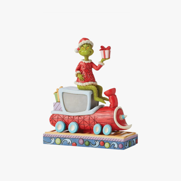 Enesco Dr. Seuss Grinch by Jim Shore Santa Grinch Gnome Folded Hands Figurine, Resin Hand Painted Crafted Collectible Christmas Figurines Home Decor Sculpture Shelf Statue Gift, 6.89 Inch, Multicolor.