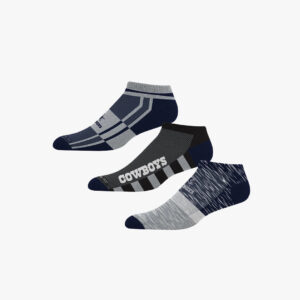 For Bare Feet Dallas Cowboys Stripe Stack Three-Pack No Show Sock Set