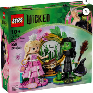 LEGO Wicked Elphaba & Glinda Figures, Kids Witch Toys, Fantasy Construction Playset, Gift for Kids, 75682