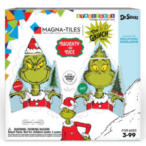 CreateOn Magna-Tiles Limited Edition Grinch Magnetic Building Toys from Dr. Seuss’ “How The Grinch Stole Christmas” Book, Educational Toys for Ages 3+, 19 Pieces
