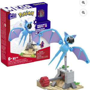 MEGA Pokemon Building Toy Kit Zubat's Midnight Flight (61 Pieces) for Kids.