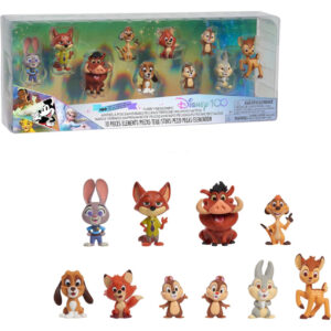 Disney100 Years of Furry Friendships, Limited Edition 10-piece Figure Set, Kids Toys for Ages 3 Up by Just Play