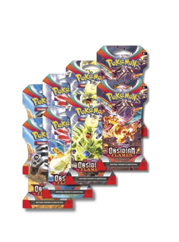 Pokemon Scarlet & Violet Obsidian Flames | Sleeved Boosters Packs. These come in three packs for $25