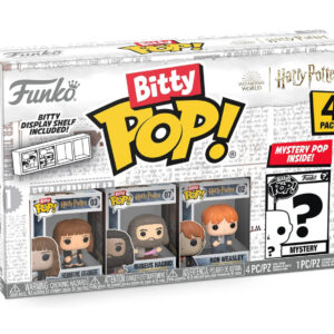 Funko Bitty Pop! Harry Potter Mini Collectible Toys 4-Pack - Hermione Granger, Rubeus Hagrid, Ron Weasley & Mystery Chase