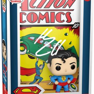Henry Cavill Superman #01 Facsimile Signed Reprint Laser Autographed Funko POP! DC Comic Covers Figurine with Protector Case