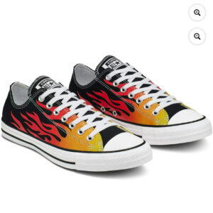 CONVERSE Chuck Taylor All Star Low Top Archive Flame Sneakers. Size 9, 9.5 and 10.