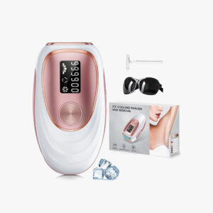 LYSMOSKI Laser Hair Removal, IPL Hair Removal with Ice-Cooling System for Painless & Long-Lasting Result, Safe At-Home Hair Remover Device for Armpits Back Legs Arms Face Bikini Line, Rose Gold