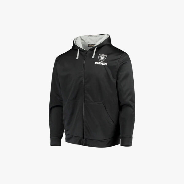 Men's Dunbrooke Black/Gray Las Vegas Raiders Apprentice Full-Zip Hoodie. Size XL