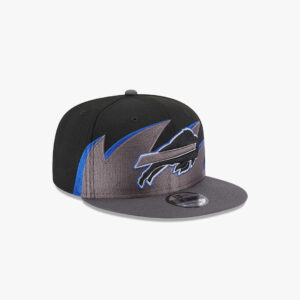 Men's New Era Black Buffalo Bills Tidal Wave 9FIFTY Snapback Hat.
