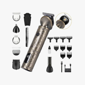 NEXPURE Beard Trimmers for Men Professional, 6-in-1 Cordless Hair Clippers,  USB Rechargeable Electric T-Blade Trimmer Grooming Kit, LCD Display, Gifts for Men