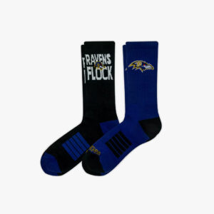 NFL Adult 2-Pack Socks. Baltimore Ravens.