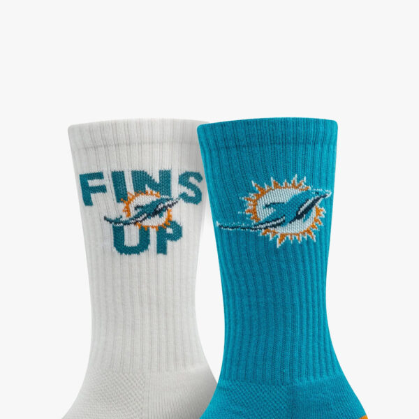 NFL Adult 2-Pack socks. Miami Dolphins.