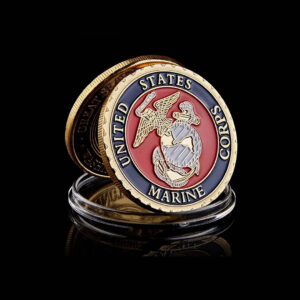 US Marine Corps Vietnam War Military Gold Challenge Coin USA Souvenir